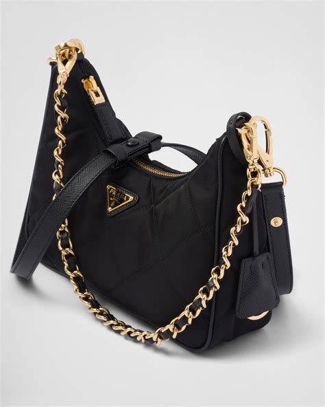 prada black nylon luggage|prada nylon bag re edition.